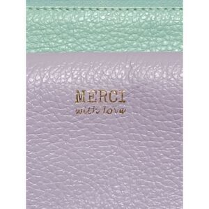 FC Purple Mint Lavender Clutch Crossbody Wallet Merci With  cosmetics bag